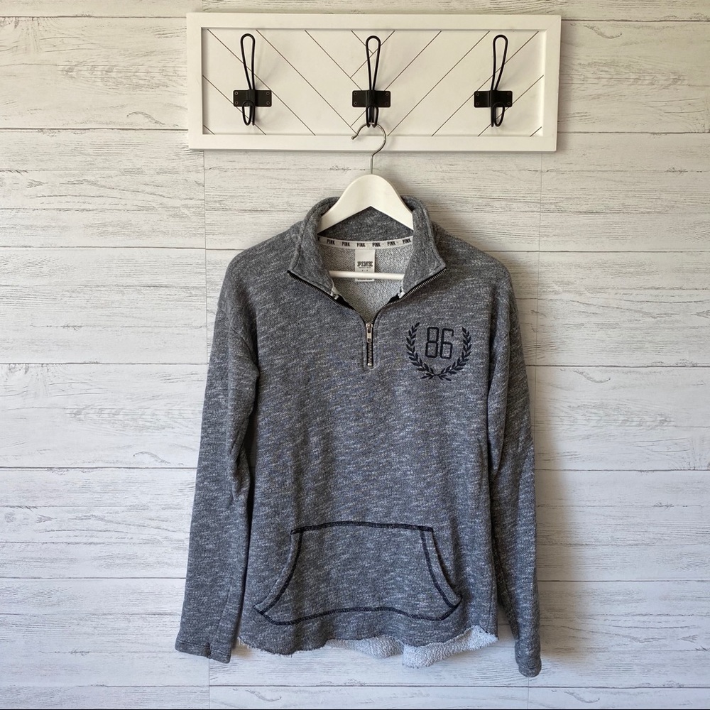 PINK Victoria's Secret Pullover Sweater Gray Sz Small